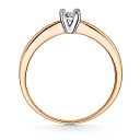 Кольцо из красного золота с бриллиантом