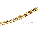 Цепь автомат из желтого золота, плетение панцирное