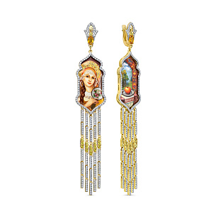 Серьги с английским замком из  золота