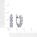 Серьги с английским замком из белого золота с бриллиантами