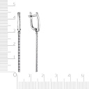 Серьги с английским замком из белого золота с бриллиантами