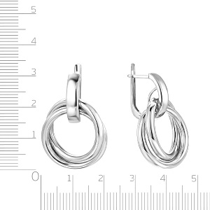 Серьги с английским замком из серебра