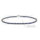 Браслет декоративный из белого золота с сапфирами