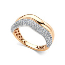 Кольцо из красного золота с бриллиантами