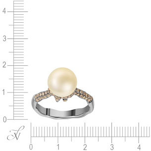 Кольцо из золота с жемчугом