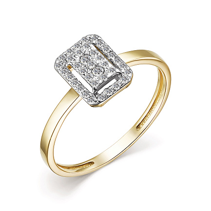 Кольцо из желтого золота с бриллиантами