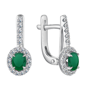 Серьги с английским замком из серебра