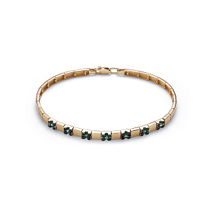 Браслет из красного золота с изумрудом