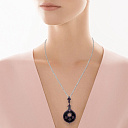 Подвеска из серебра с ониксом, рубином