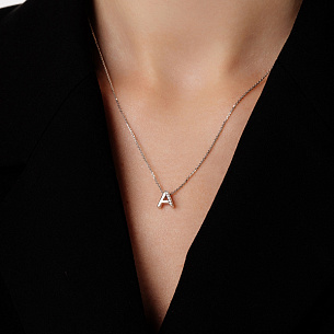 Колье из серебра с фианитами