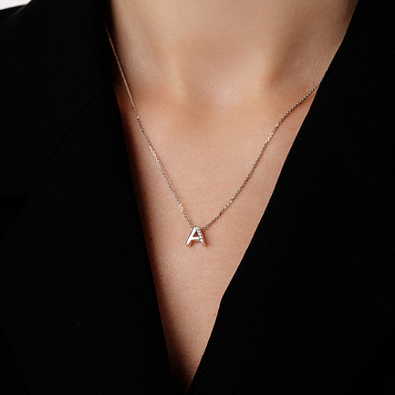 Колье из серебра с фианитами