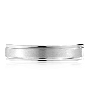 Кольцо обручальное из белого золота