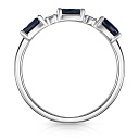 Кольцо из белого золота с бриллиантами, сапфирами