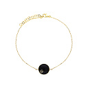 Браслет декоративный из желтого золота с эмалью