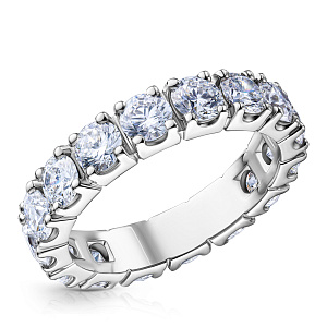 Кольцо из белого золота с бриллиантами