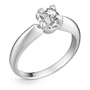 Кольцо из белого золота с бриллиантами