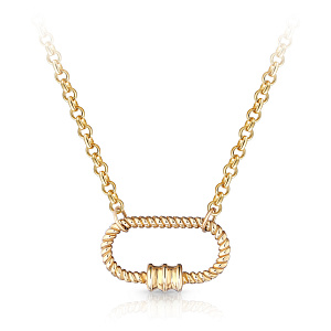 Колье из желтого золота, плетение панцирное