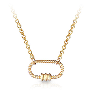 Колье из желтого золота, плетение панцирное