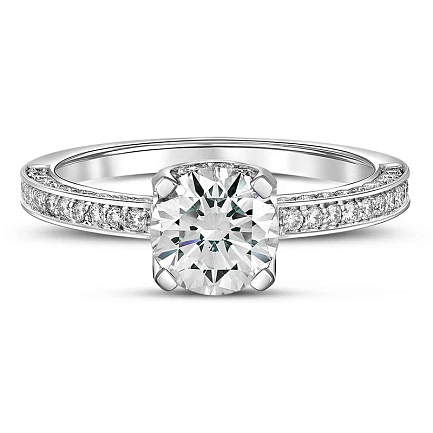 Кольцо из белого золота с бриллиантами