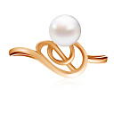 Кольцо из красного золота с жемчугом