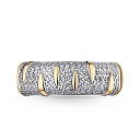 Кольцо из желтого золота с фианитом