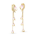 Серьги с английским замком из желтого золота