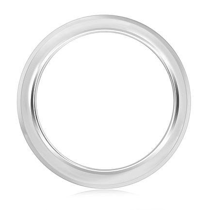 Кольцо обручальное из белого золота с бриллиантом