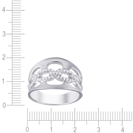 Кольцо из серебра с фианитом