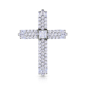 Подвеска из серебра с фианитом