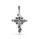 Крест из серебра с фианитами