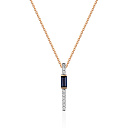 Колье из красного золота с ситалом, фианитами