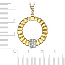 Колье из желтого золота с фианитом