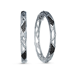 Серьги из белого золота с бриллиантами