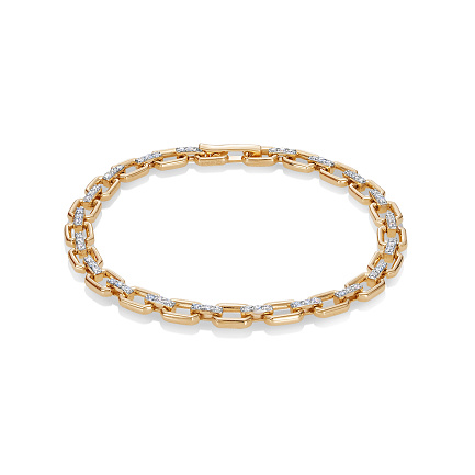 Браслет из красного золота с бриллиантами