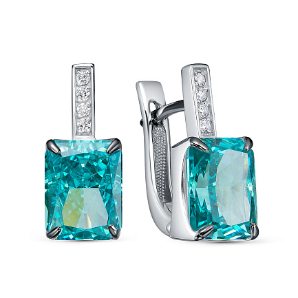 Серьги с английским замком из серебра