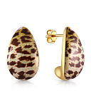 Серьги из серебра с позолотой, эмалью