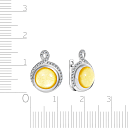 Серьги из серебра с фианитом