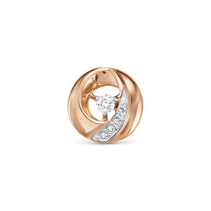 Подвеска из красного золота с бриллиантами