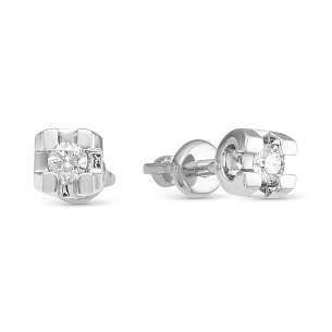 Серьги из белого золота