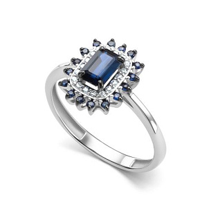 Кольцо из белого золота с бриллиантом