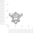 Кольцо из серебра с фианитом