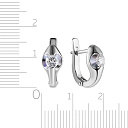 Серьги с английским замком из белого золота с бриллиантами