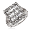 Кольцо из белого золота с бриллиантами