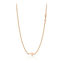 Колье из красного золота, плетение якорное