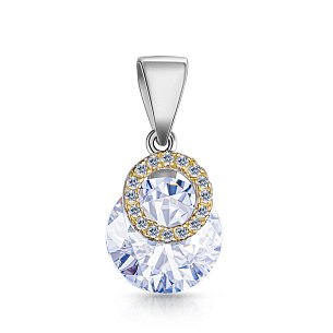 Подвеска из серебра с позолотой