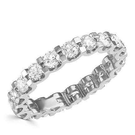 Кольцо из белого золота с бриллиантами