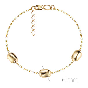 Браслет декоративный из желтого золота