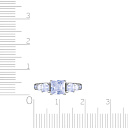 Кольцо из серебра с фианитом