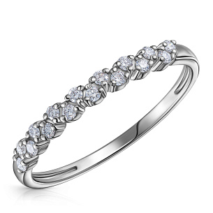 Кольцо из белого золота с бриллиантом