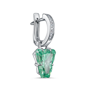 Серьги с английским замком из серебра